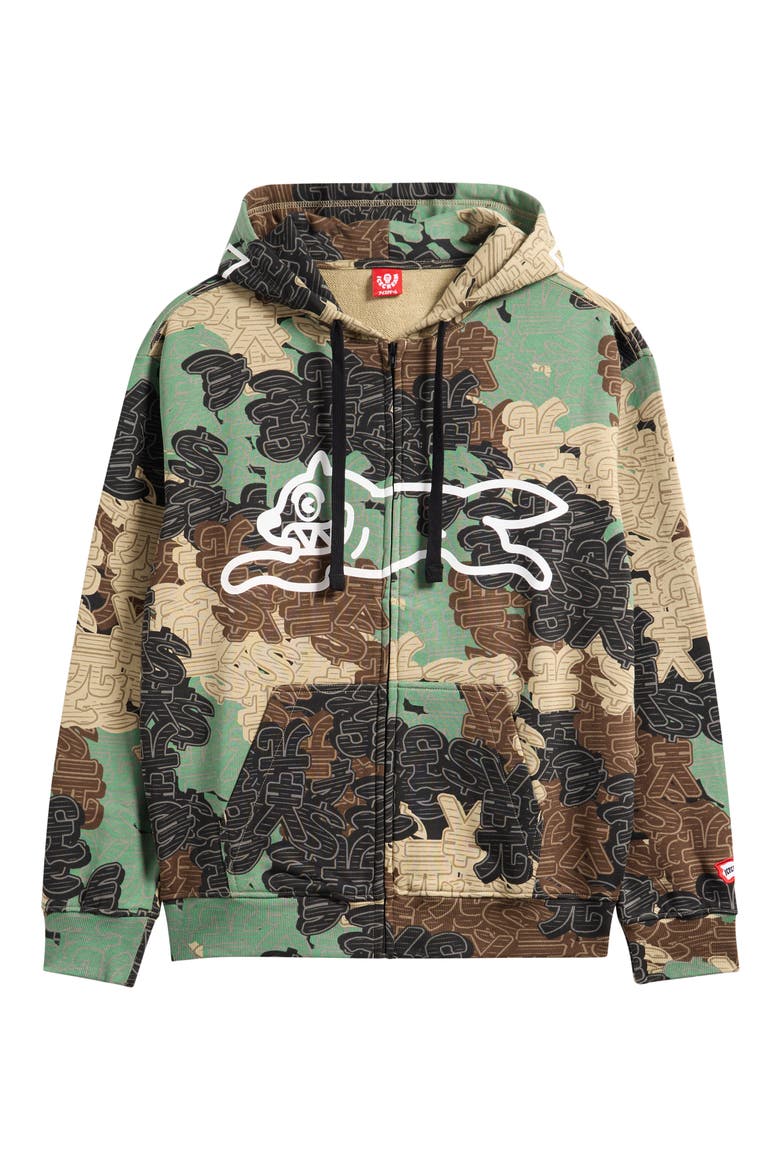 Camouflage Soft Shell Zip Hoodie, Alternate, color, CAMO