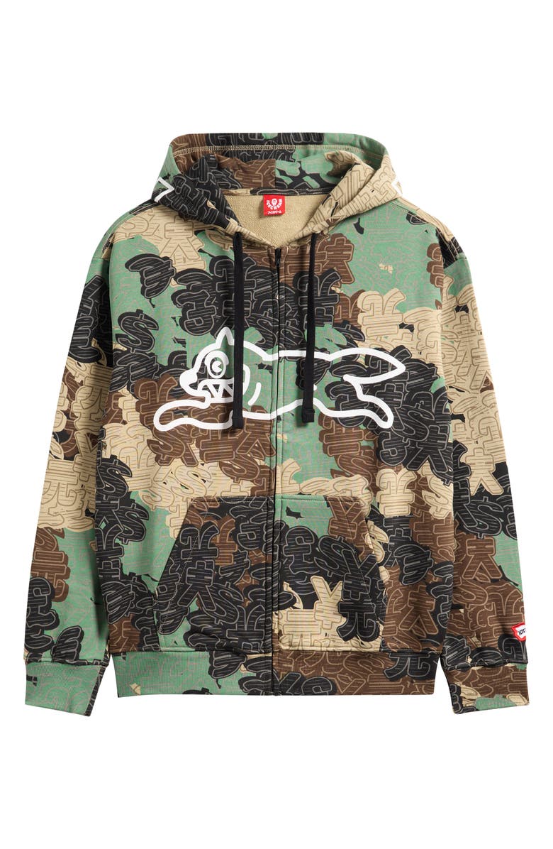 ICECREAM Camouflage Soft Shell Zip Hoodie, Alternate, color, Camo
