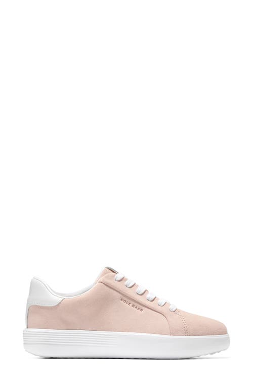Cole Haan Grand Crosscourt Joy Platform Sneaker In Cameo Rose Suede/white