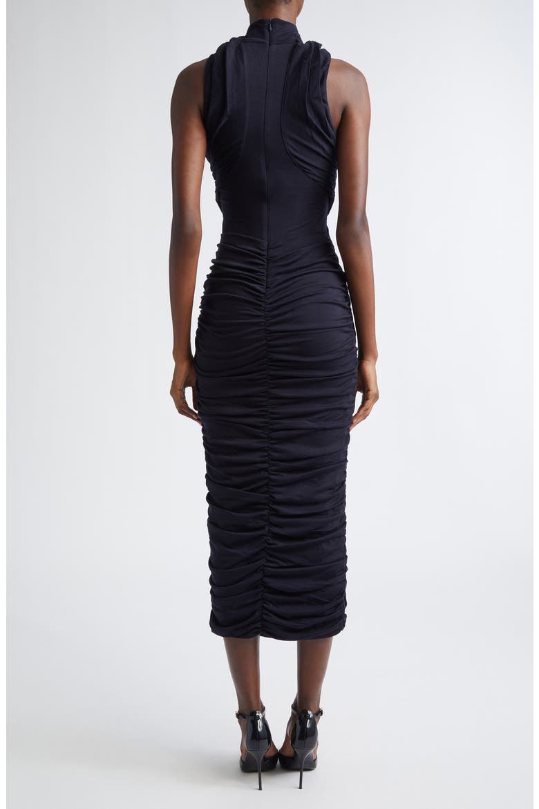 Draped Wool Jersey Midi Dress, Alternate, color, 6DU BLUE