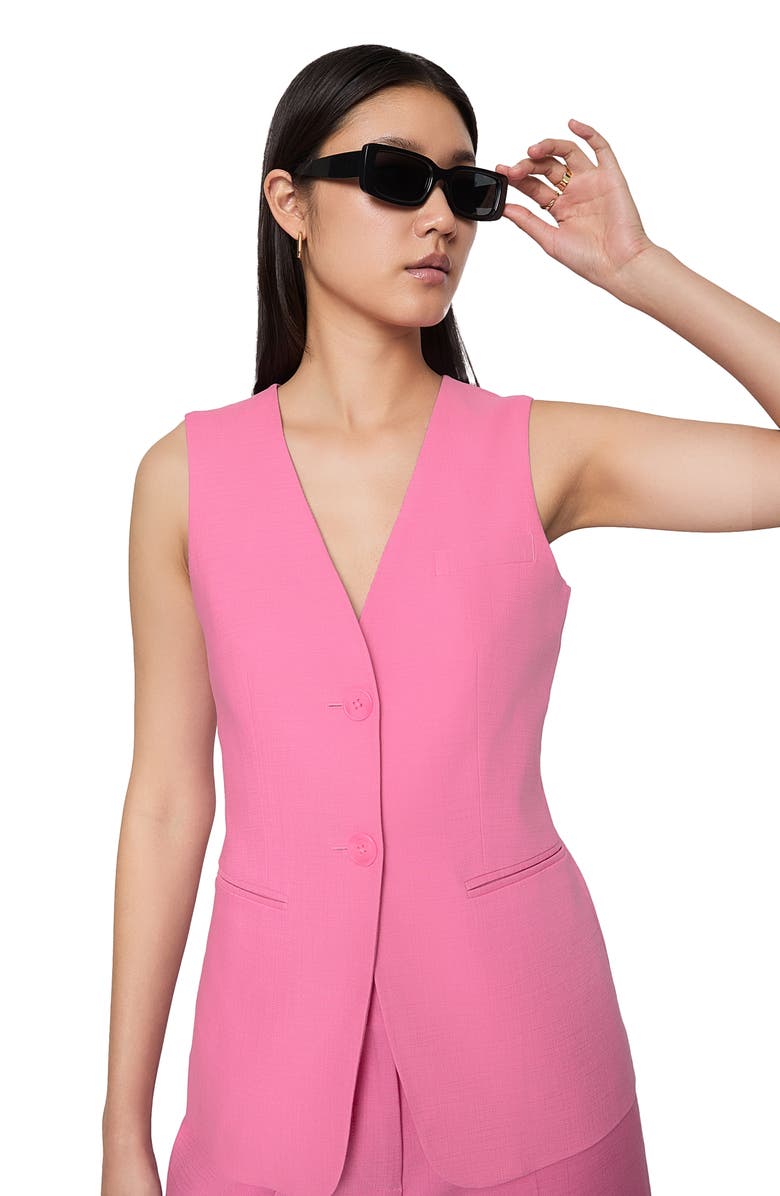 Rebecca Minkoff Ash Fitted Vest, Alternate, color, Ultra Pink