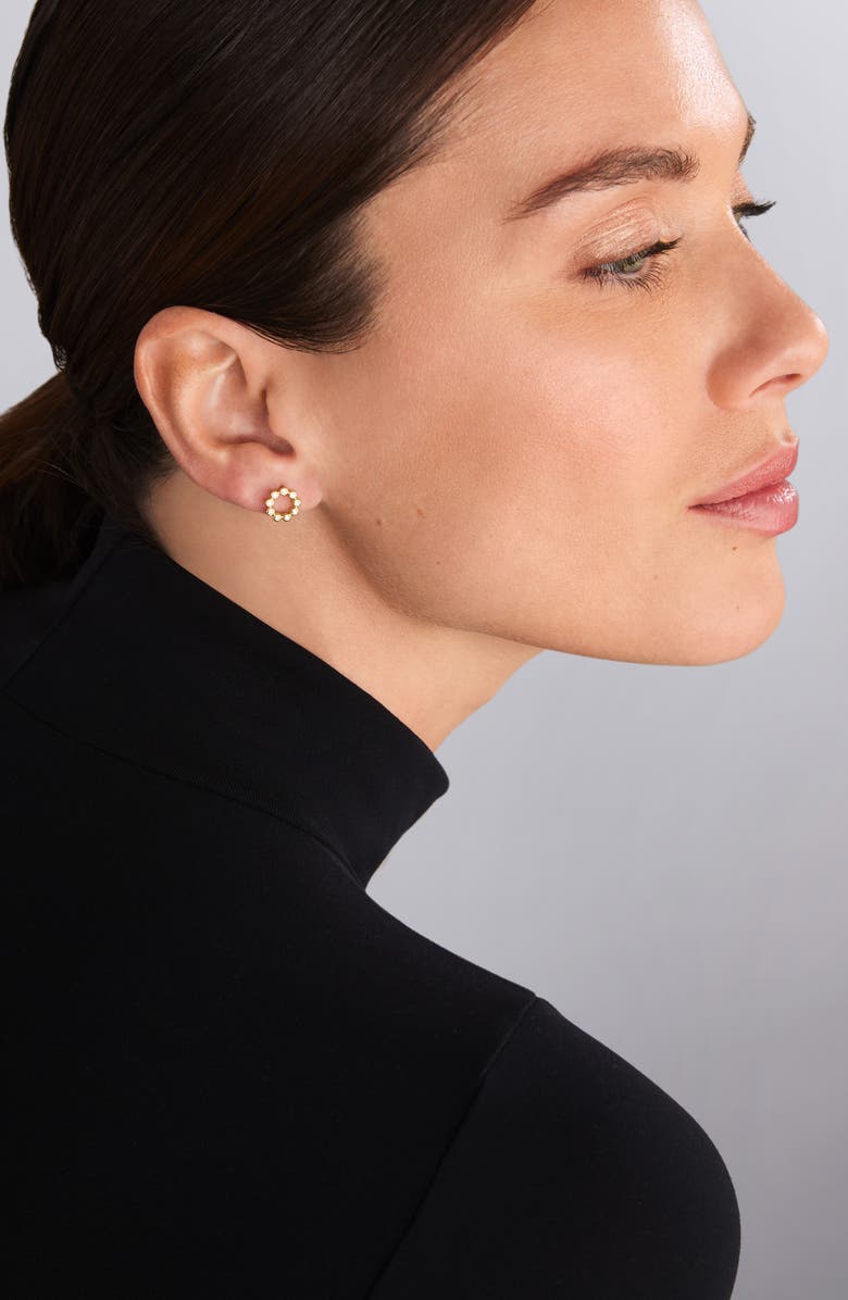 LAGOS KSL Diamond Round Stud Earrings, Alternate, color, Gold Diamond