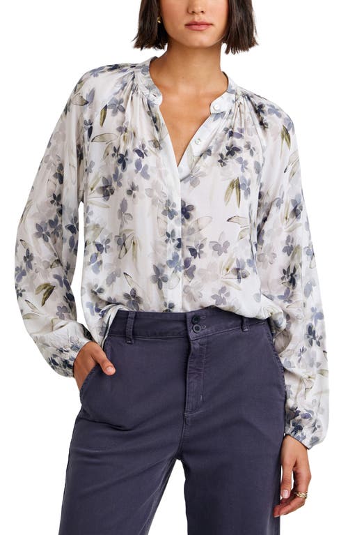 Bella Dahl Floral Print Button-up Blouse In White