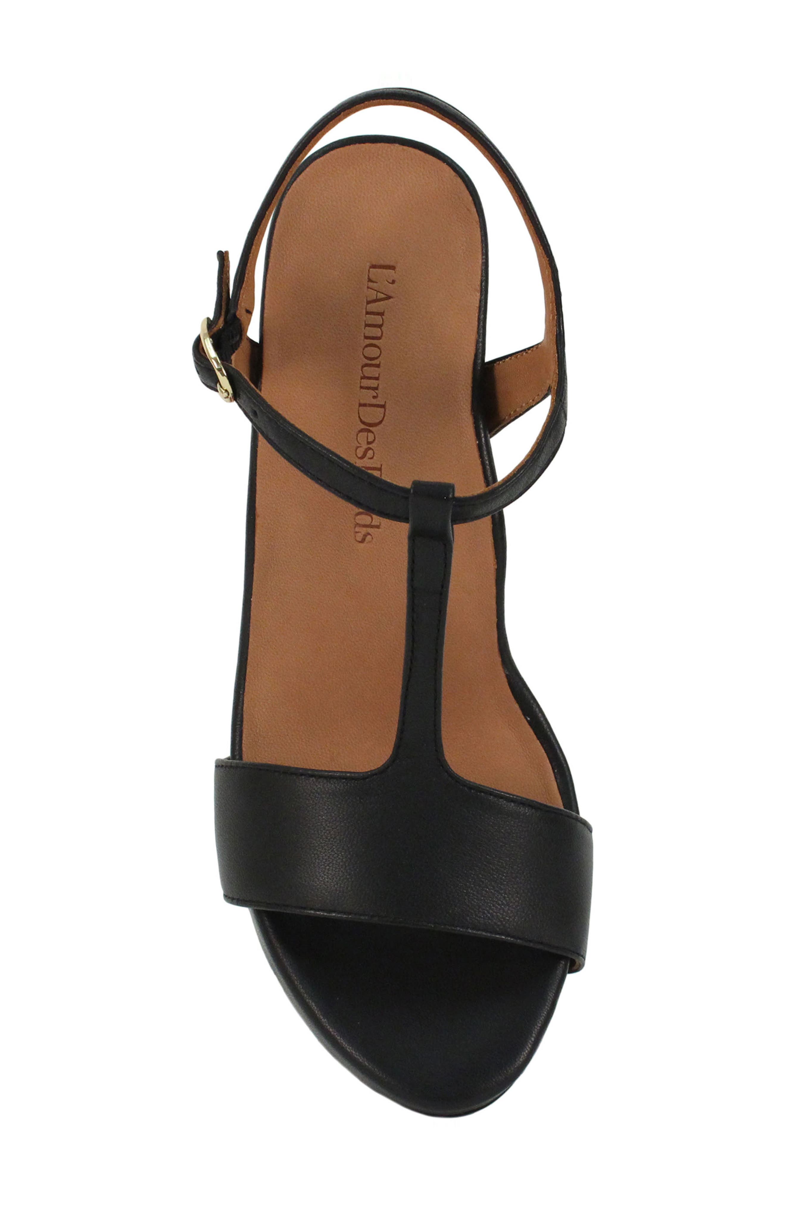 L'Amour des Pieds Idelle T-Strap Wedge Sandal, Alternate, color, 