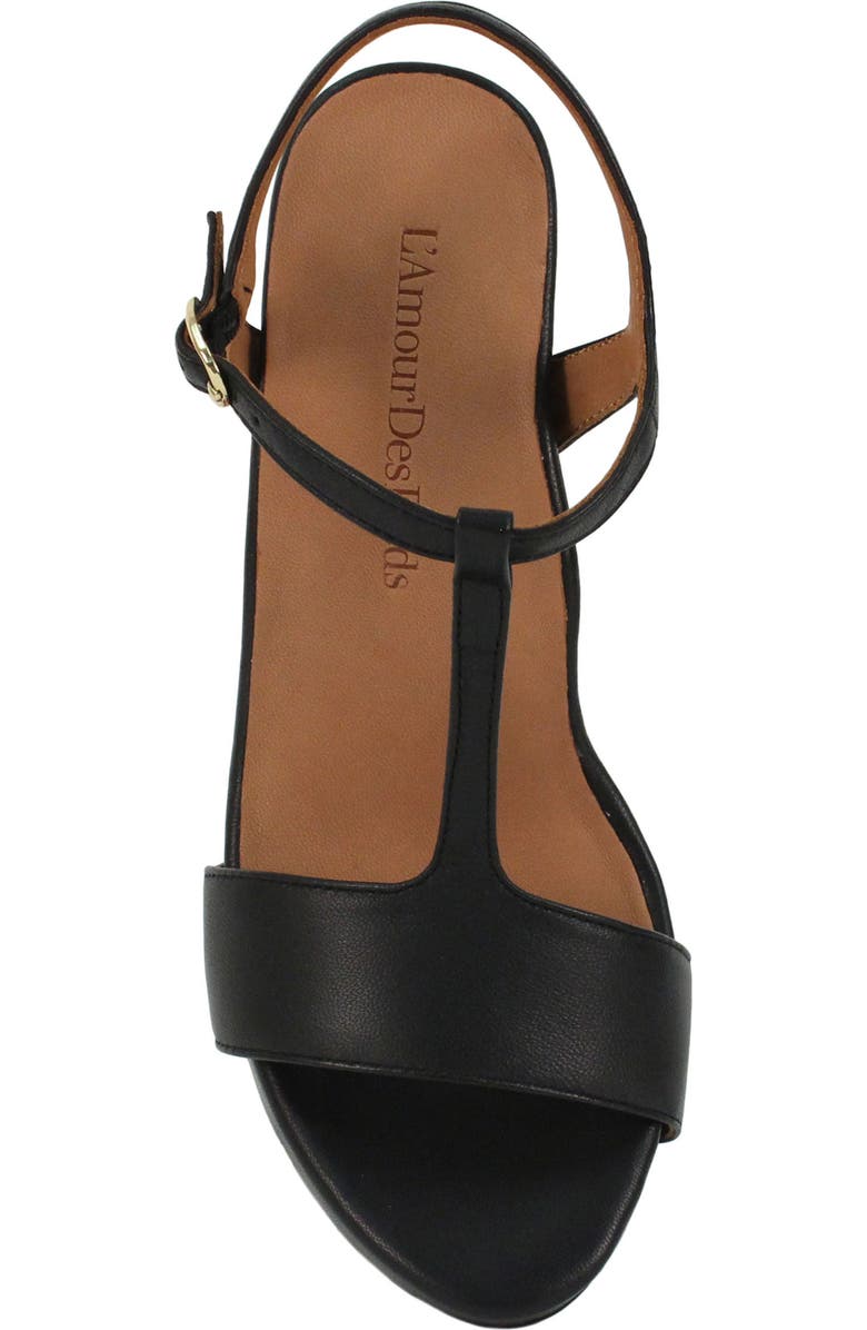 L'Amour des Pieds Idelle T-Strap Wedge Sandal, Alternate, color,