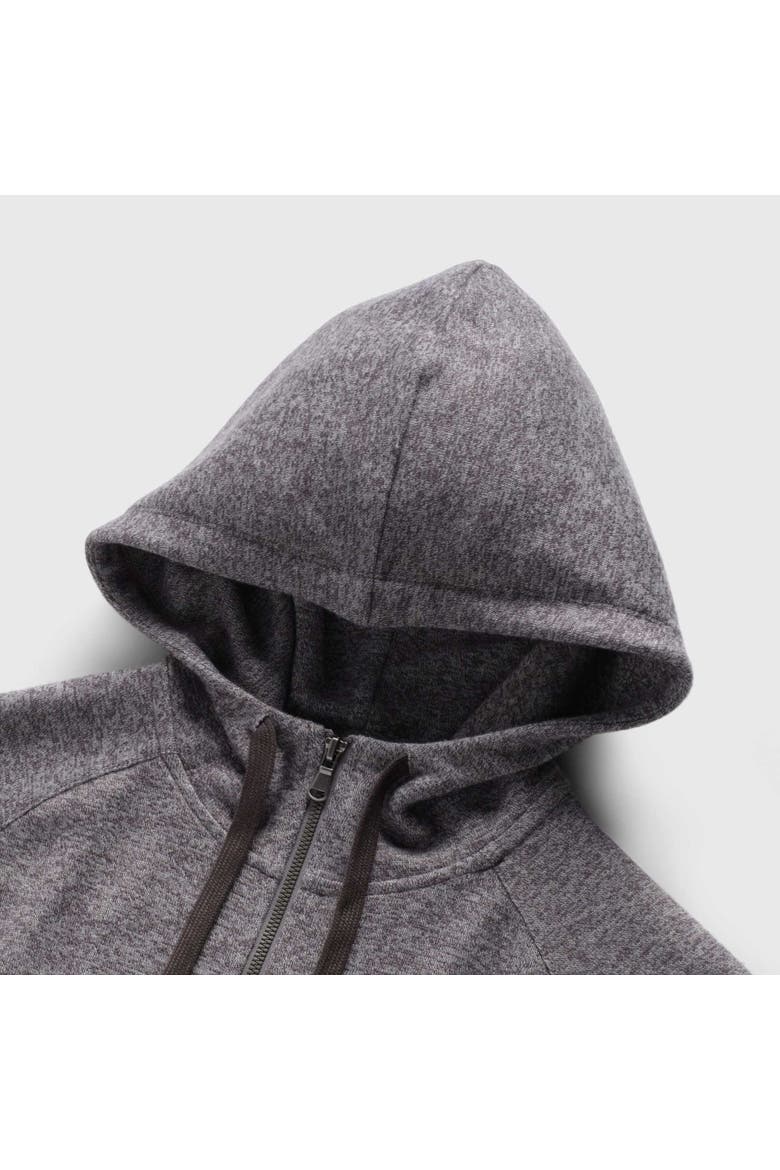 Danny Full-Zip Cashmist Fleece Hoodie, Alternate, color, charcoal heather