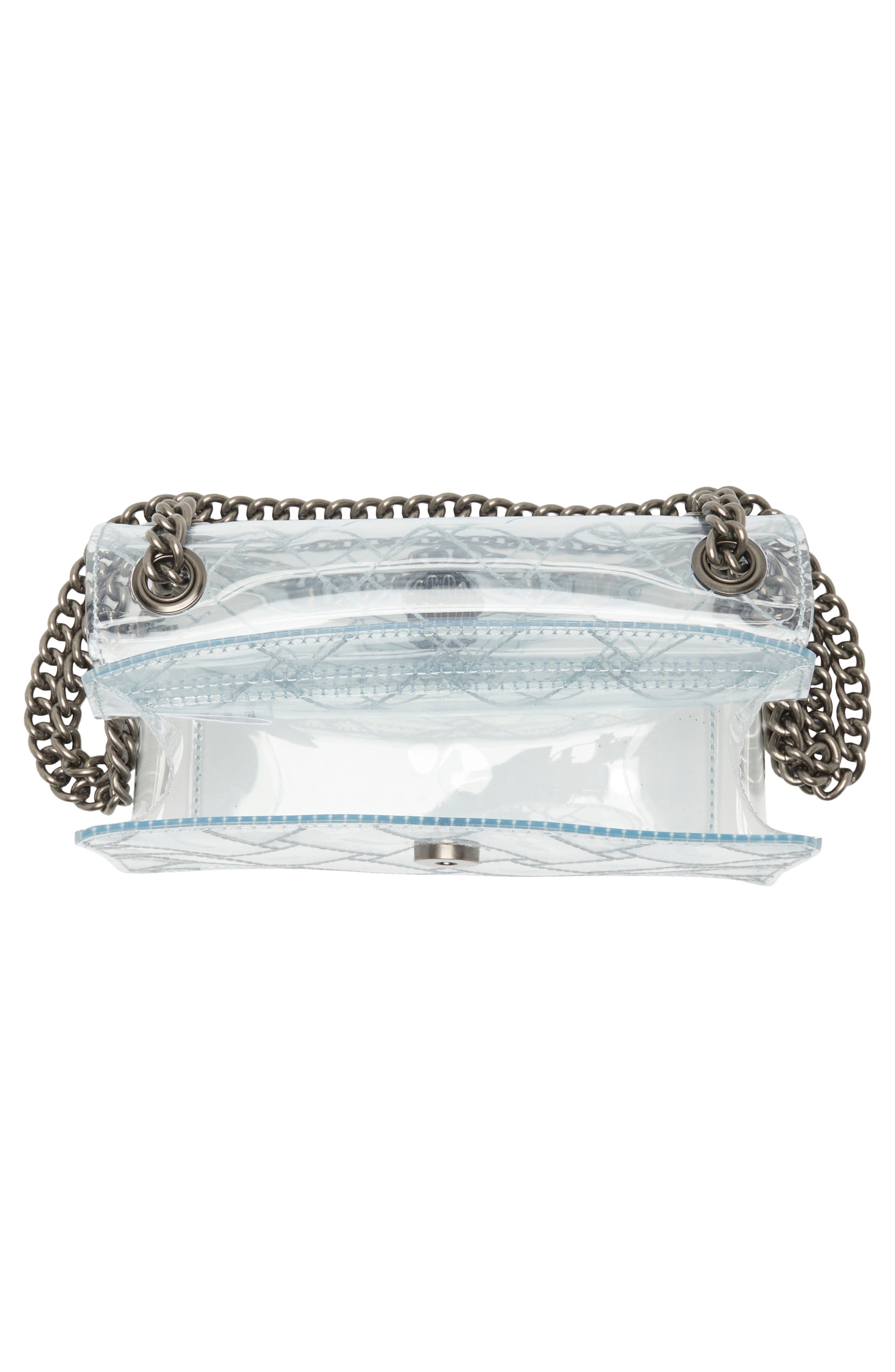 Kurt Geiger London Mini Kensington Vinyl Convertible Clear Crossbody Bag, Alternate, color, Clear