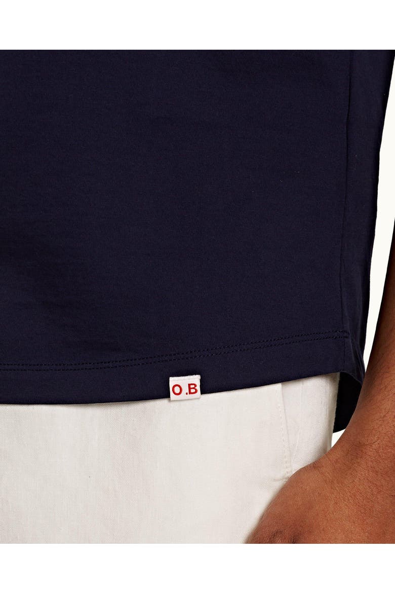 Ob T Mercerised Tailored Fit Crew Neck Cotton T-Shirt, Alternate, color, NAVY