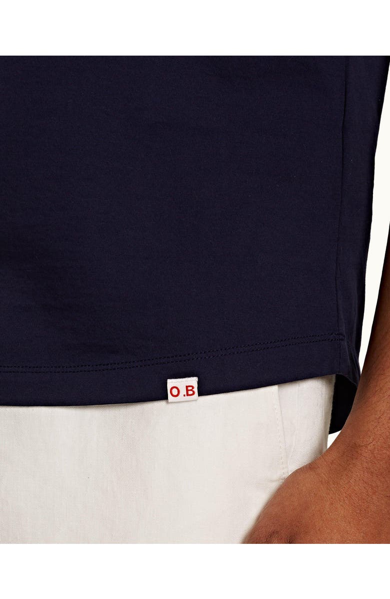 Orlebar Brown Ob T Mercerised Tailored Fit Crew Neck Cotton T-Shirt, Alternate, color, Navy