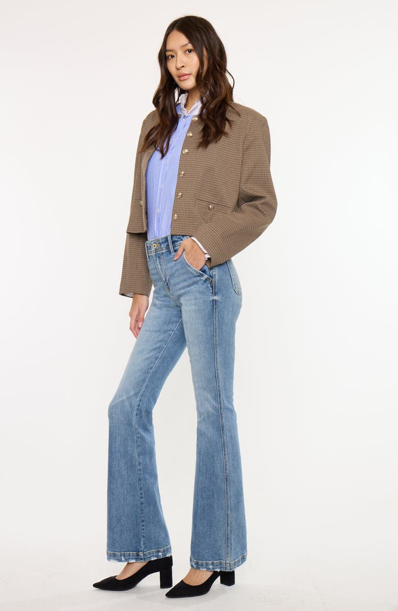 KanCan Bailey High Rise Flare Jeans, Alternate, color, Medium Dark