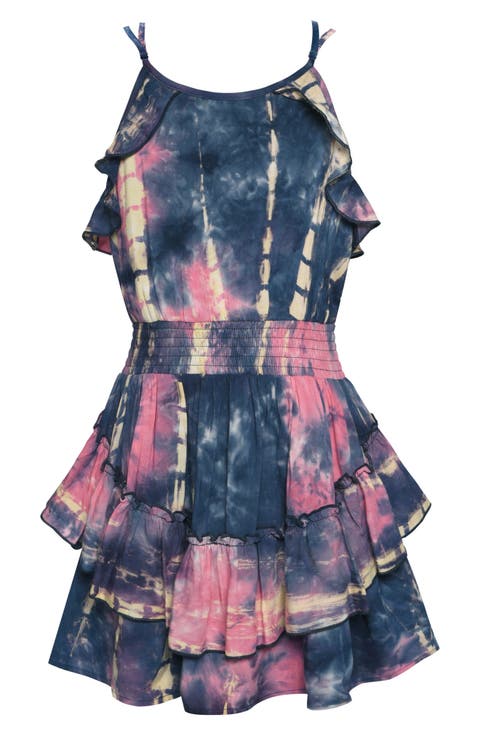 Kids' Tie Dye Smocked Waist Sundress (Big Kid)