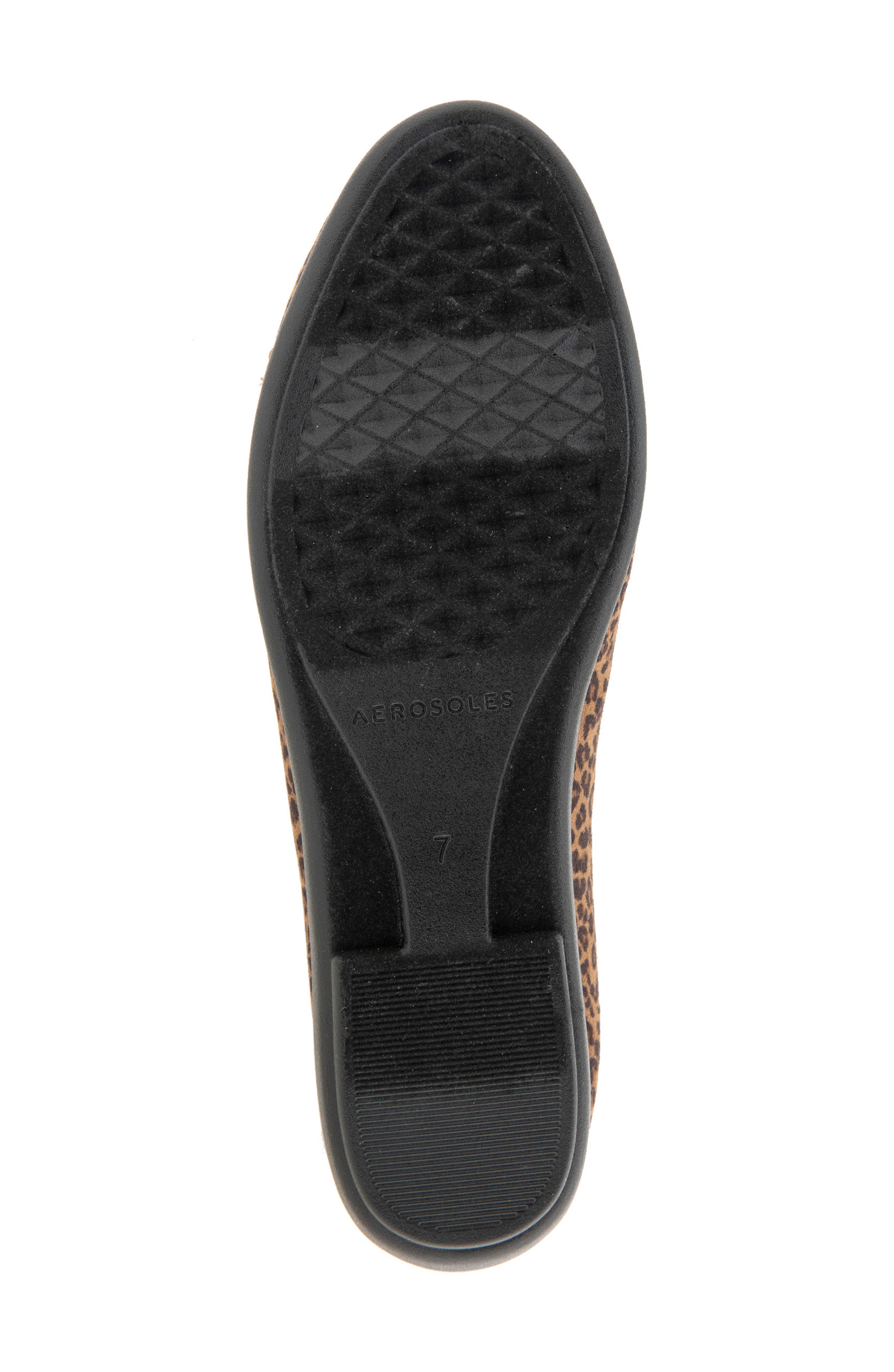Aerosoles Big Bet Ballet Flat, Alternate, color, Tan Faux Leopard Suede