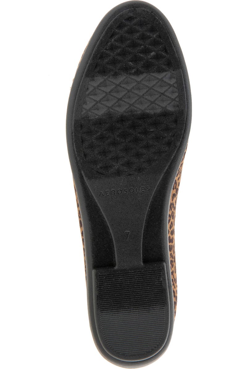 Aerosoles Big Bet Ballet Flat, Alternate, color, Tan Faux Leopard Suede