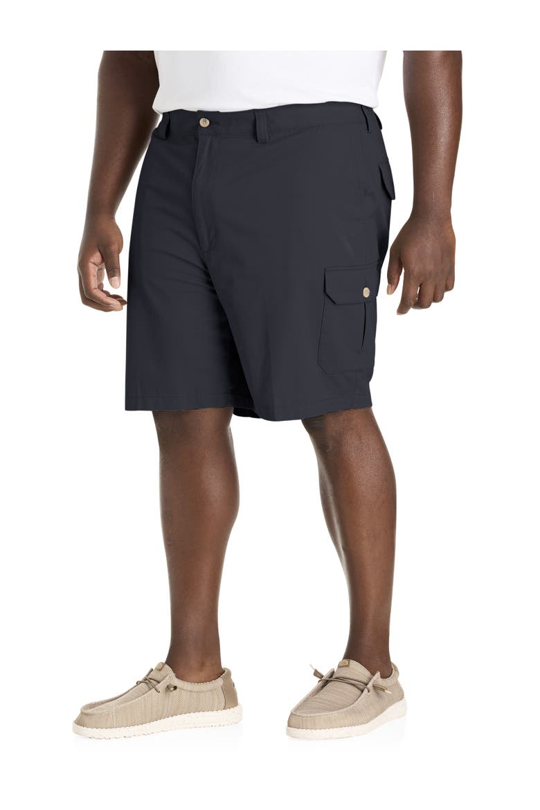 Big & Tall Continuous Comfort Cotton Cargo Shorts, Main, color, BLACK