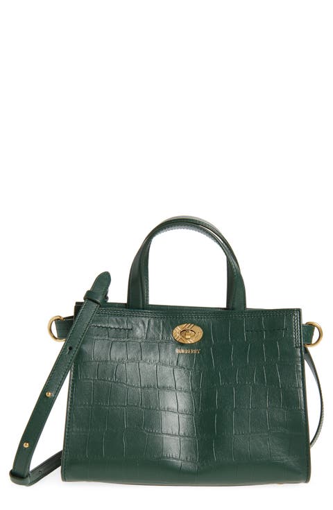 Mini Cotswolds Croc Embossed Leather Tote