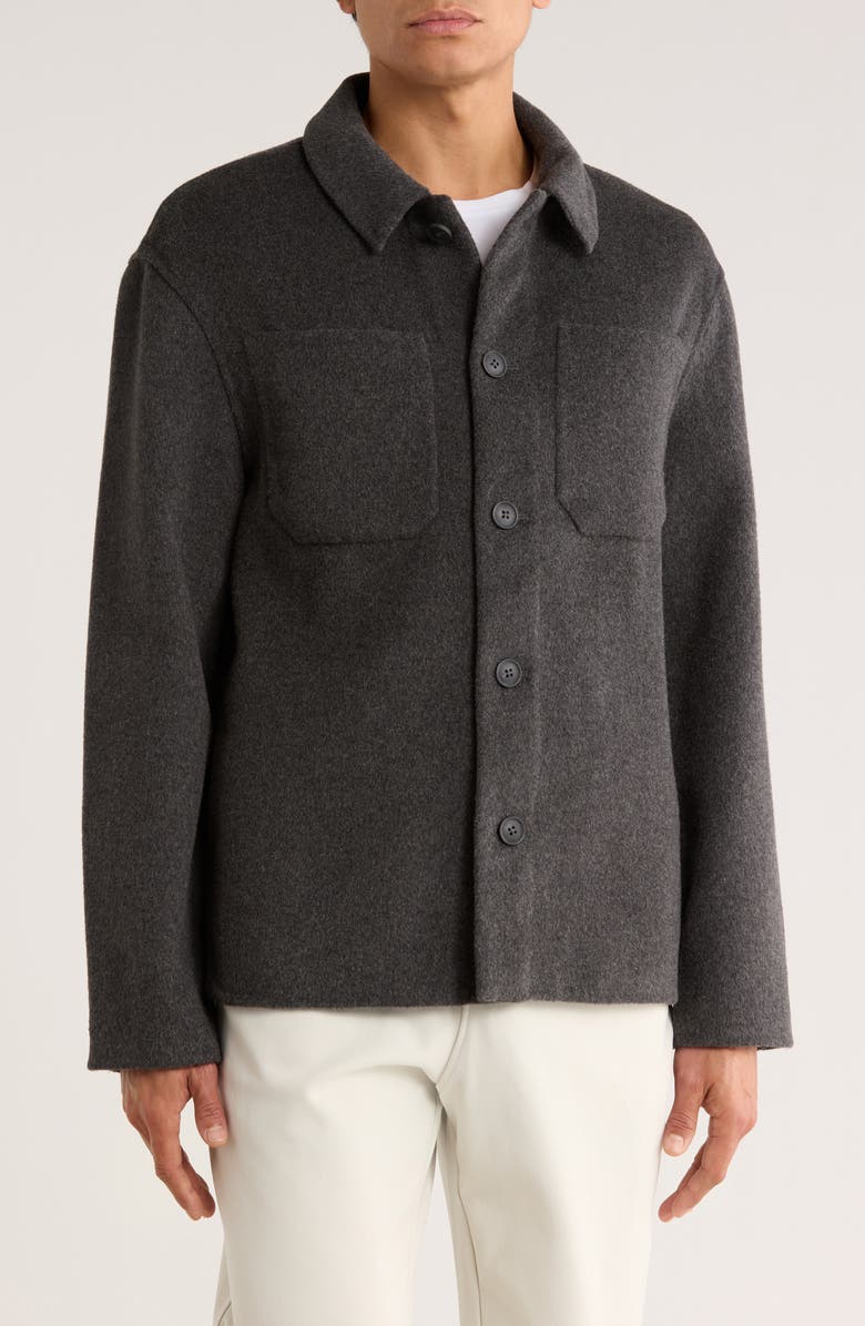 Nordstrom Wool Blend Shirt Jacket, Main, color, Grey Light Heather