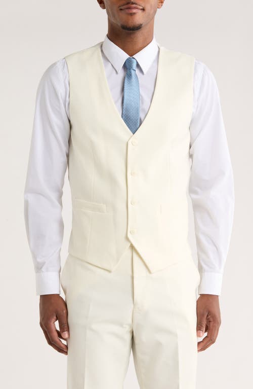 Zegarie White Solid 3-piece Suit In White