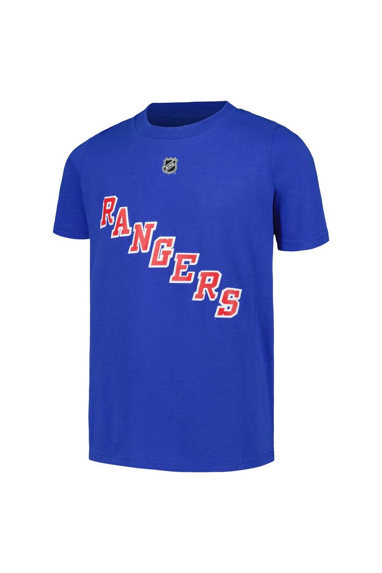 Youth Igor Shesterkin Blue New York Rangers Player Name & Number T-Shirt, Alternate, color, Blue