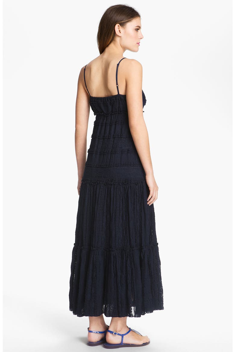 Lace Inset Maxi Dress, Alternate, color, NAVY