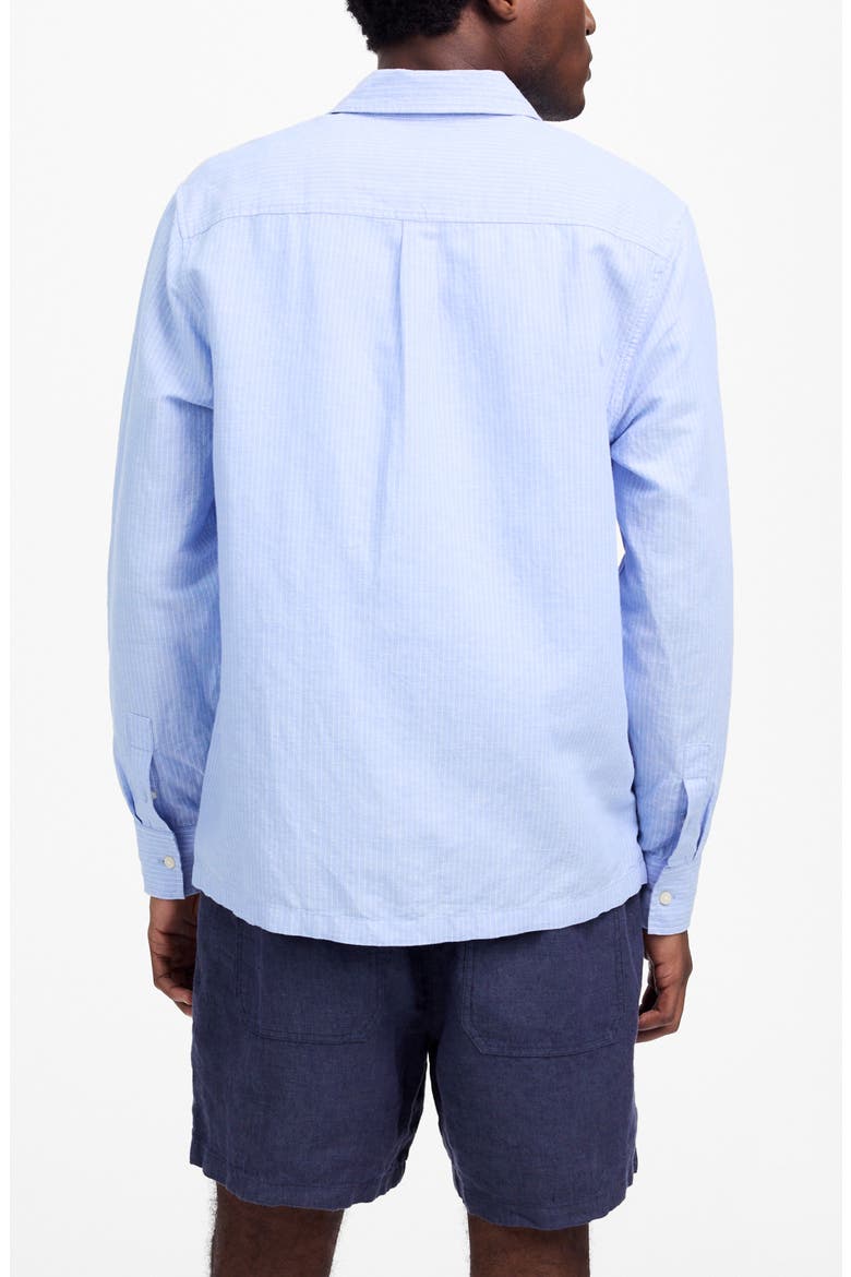 Stripe Linen & Cotton Button-Up Shirt, Alternate, color, NEWBRIDGE STRIPE