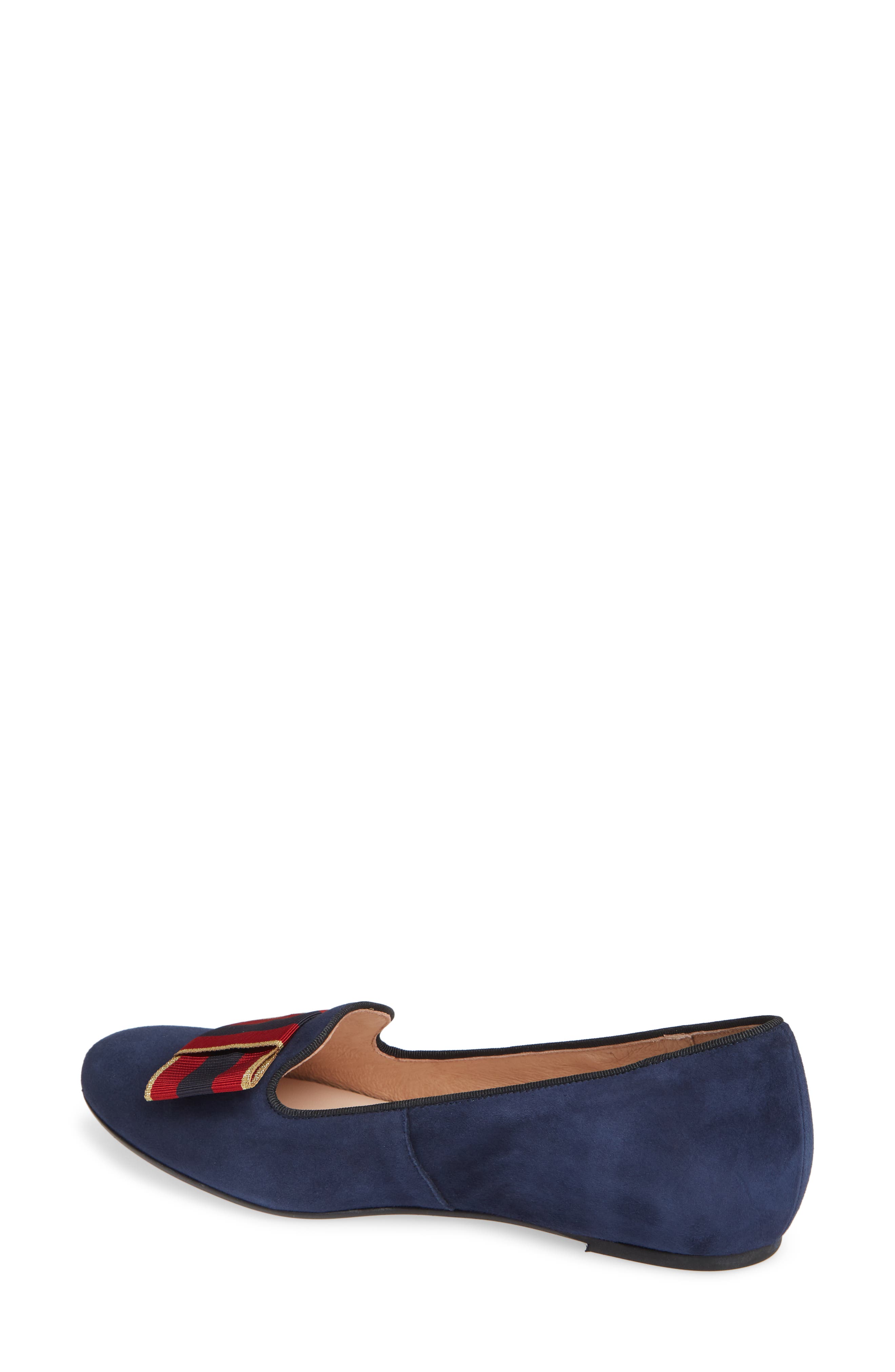 Avery Bow Loafer, Alternate, color, NAVY SUEDE