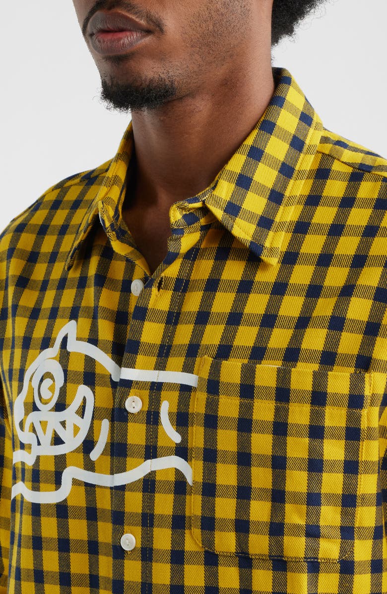 ICECREAM Mean Gene Long Sleeve Button-Up Shirt, Alternate, color, Black Iris