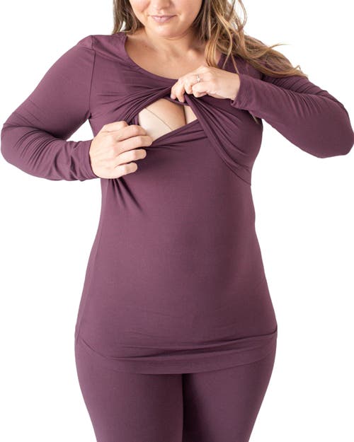 Kindred Bravely Jane Nursing Pajama Set In Purple