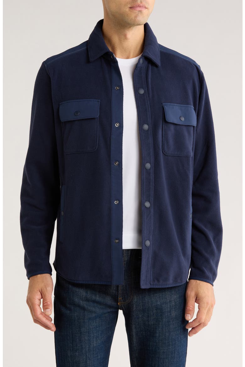 Oasis Drive Shirt Jacket, Main, color, DARK SAPPHIRE
