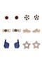 selected Blue Multi- Gold
