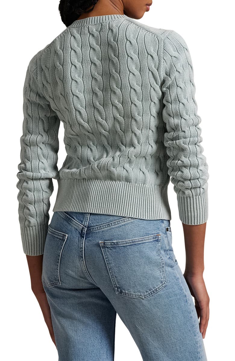 Polo Ralph Lauren Cable Cotton Cardigan, Alternate, color, 