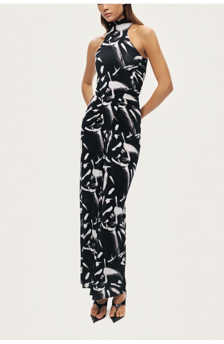 Nocturne Printed Halter Maxi Dress, Alternate, color, Multi-Colored