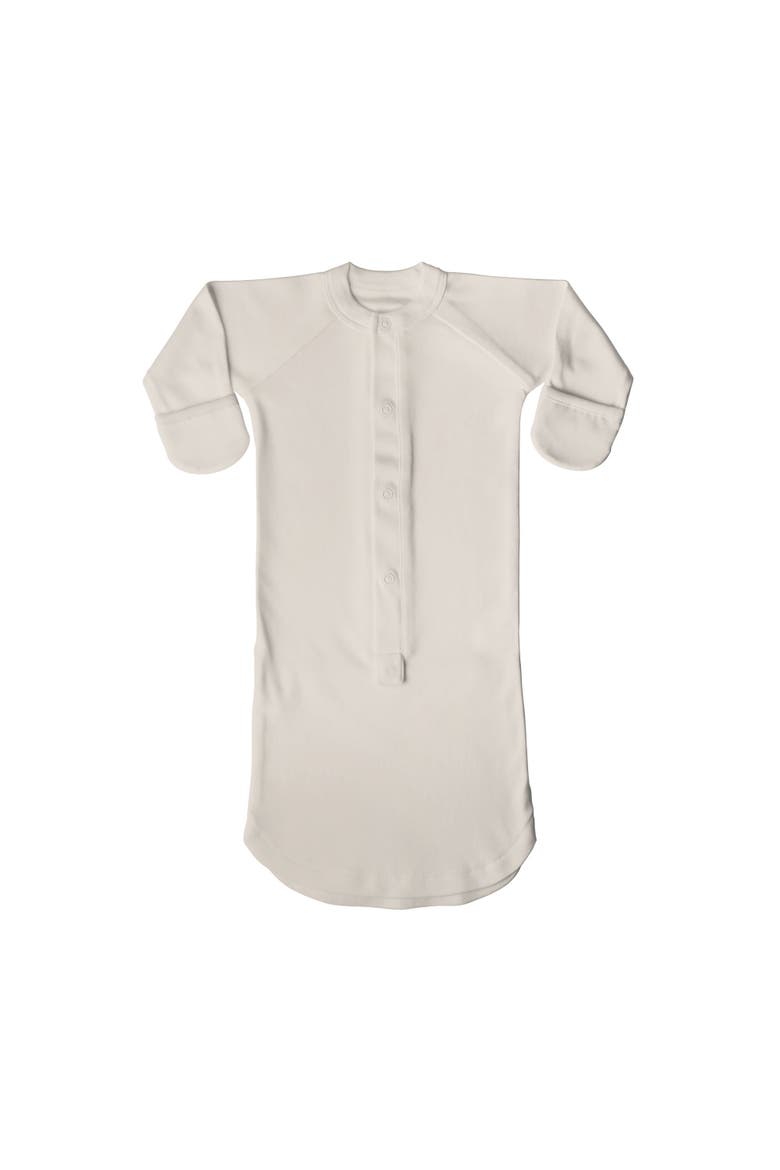 Goumi 24 Hour Convertible Sleeper Baby Gown, Alternate, color, Birch