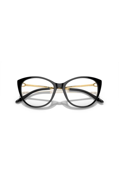 Ralph Lauren 53mm Cat Eye Optical Glasses In Black