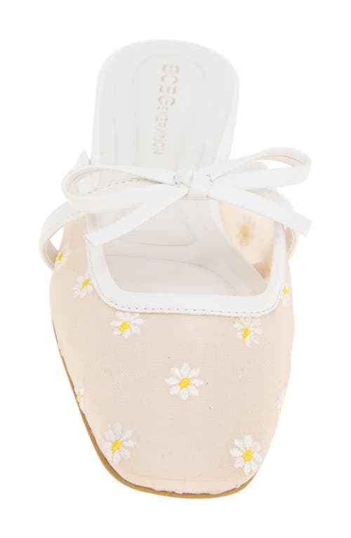 Bcbgeneration Hildana Bow Mule In White Daisy