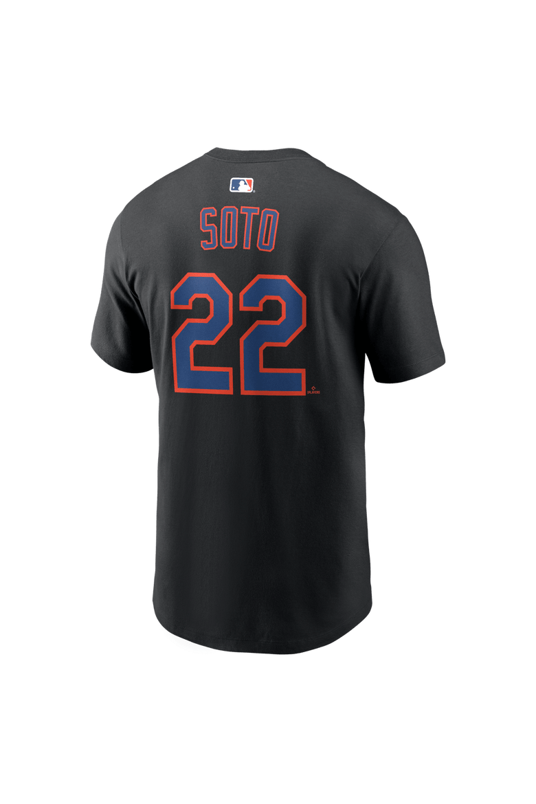 Men's Nike Juan Soto Black New York Mets Name & Number T-Shirt, Alternate, color, Black