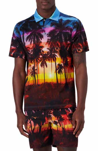 Digital Print Cotton Polo Shirt