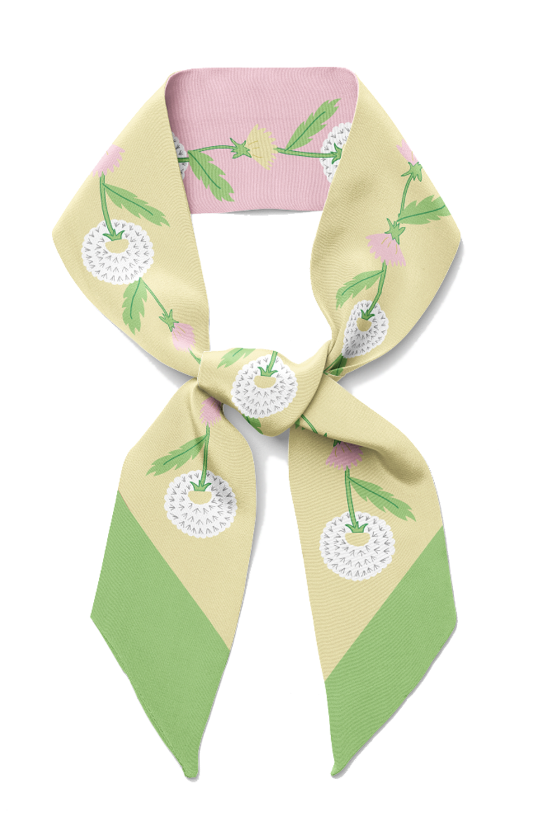 Centinelle Dandelion Twilly Ribbon Scarf, Main, color, Yellow
