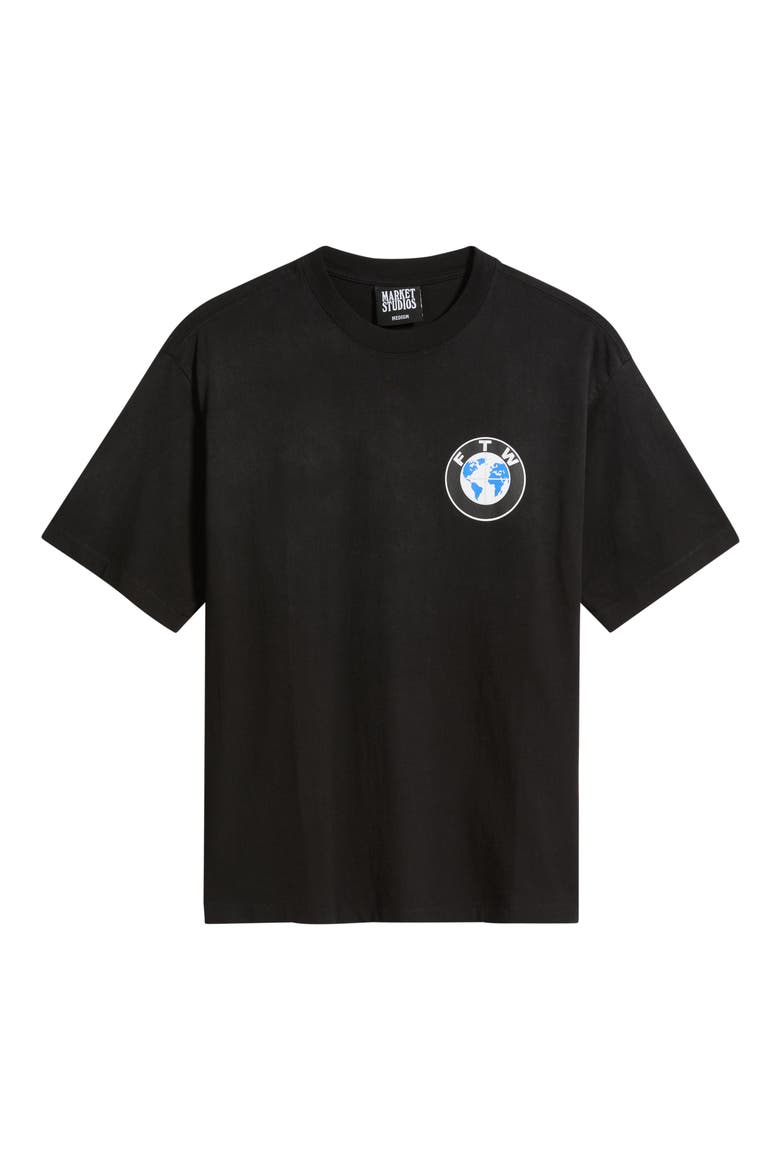 F the World Graphic T-Shirt, Main, color, BLACK