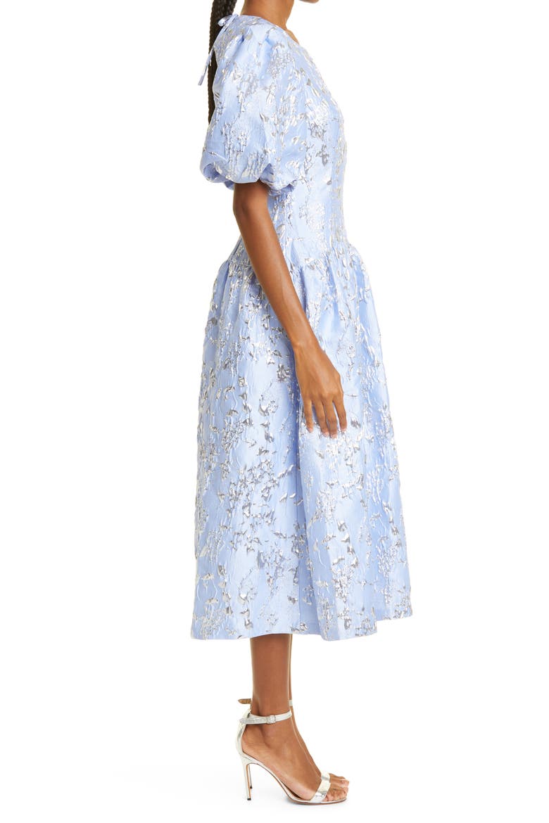 Jonathan Simkhai Women's Faith Metallic Matelassé Dress, Alternate, color, PERIWINKLE