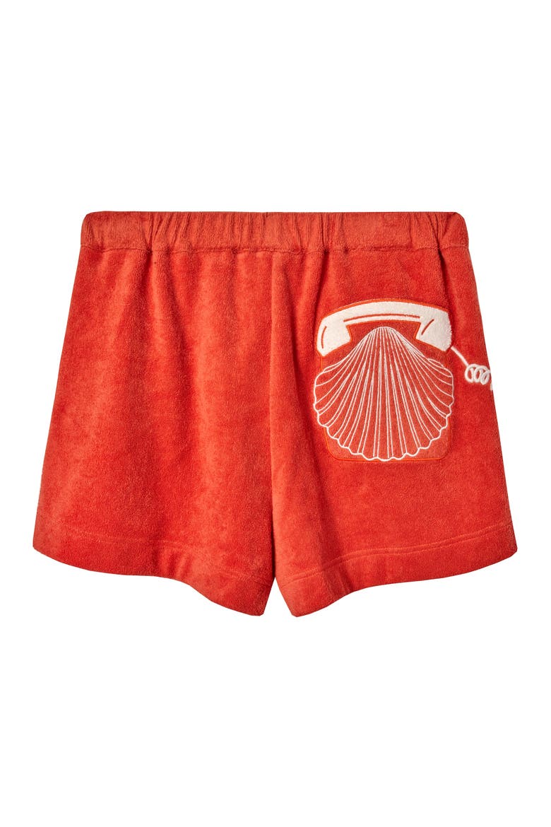 'Shellphone Booty Call' Mini Shorts, Alternate, color, Red