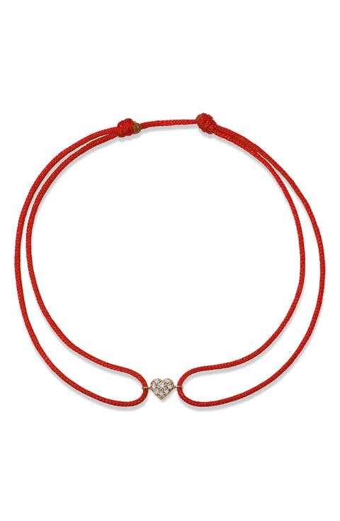 Jac + Jo Mini Icon Pavé Heart Charm Bracelet