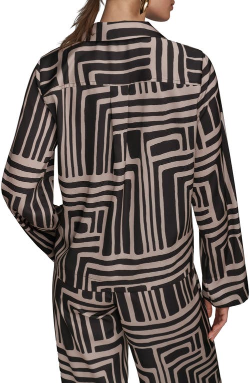 DONNA KARAN DONNA KARAN NEW YORK PRINT BUTTON-UP SHIRT 