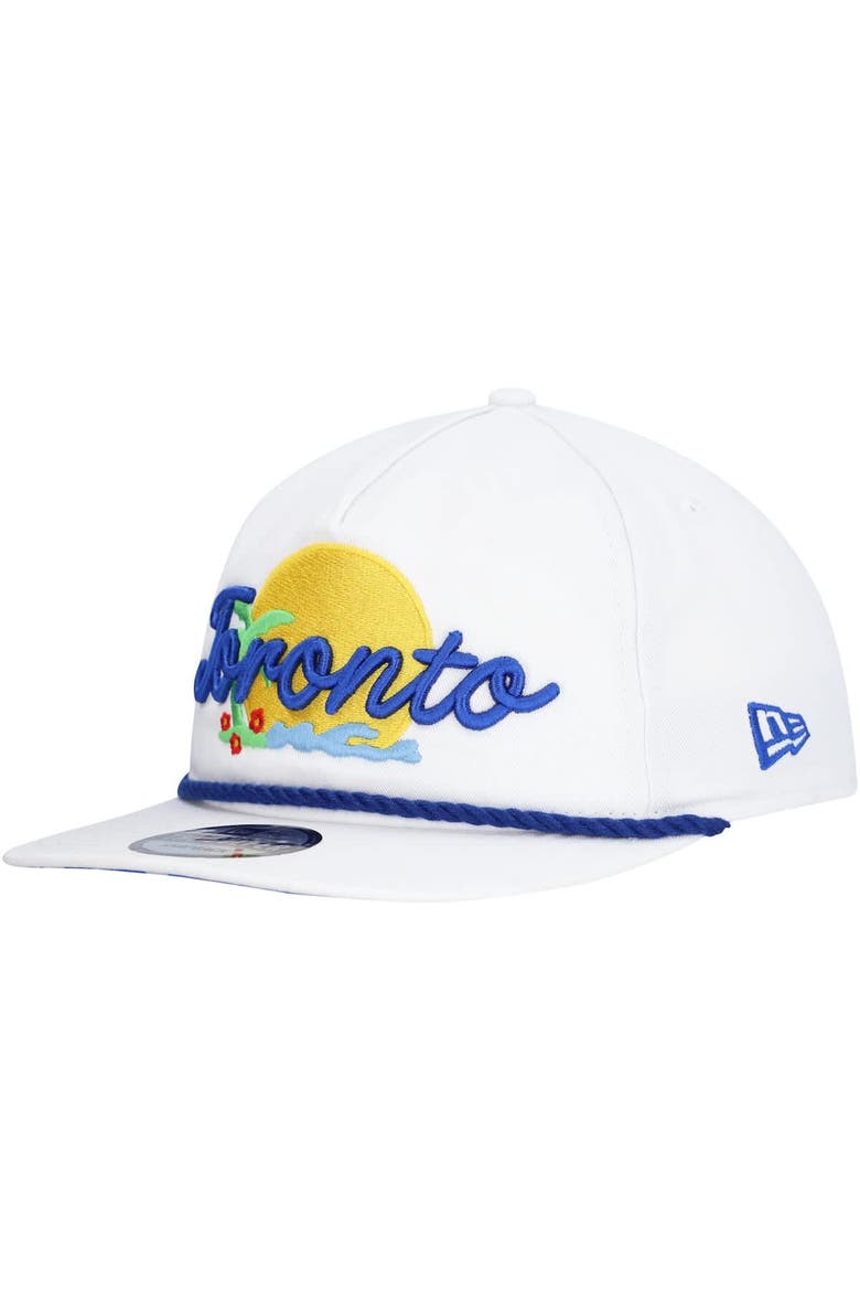Men's New Era White Toronto Blue Jays Paradise Golfer Adjustable Hat, Alternate, color, White