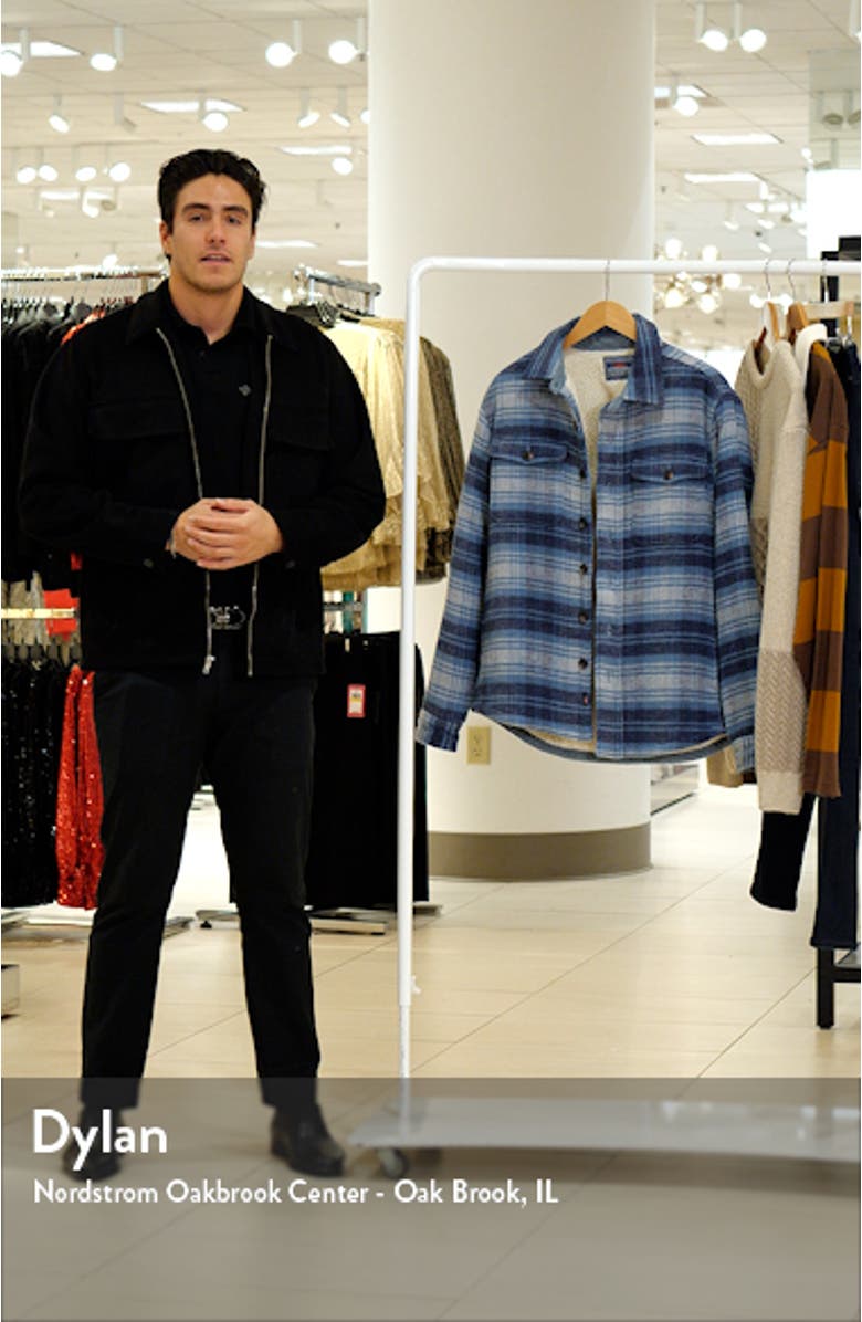 High Pile Fleece Lined Organic Cotton Blend Shirt Jacket, sales video thumbnail