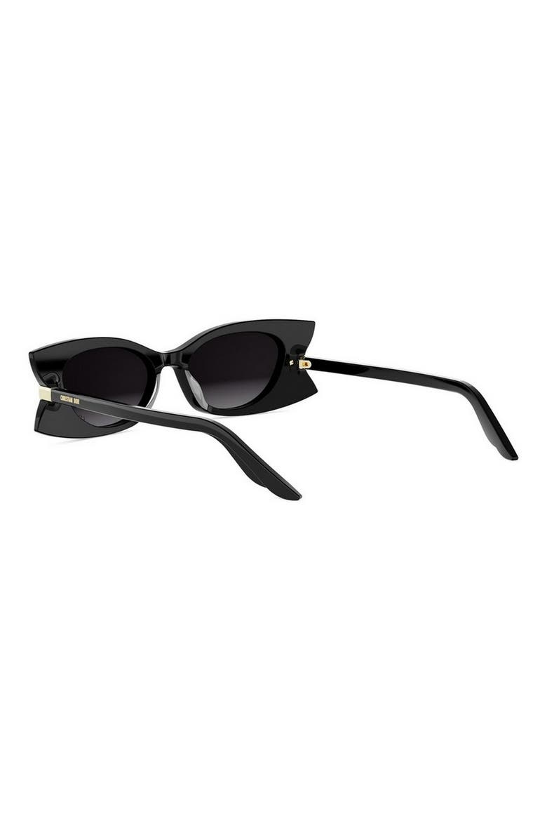 'DiorButterfly S2I 52mm Gradient Butterfly Sunglasses, Alternate, color, SHINY BLACK / GRADIENT SMOKE
