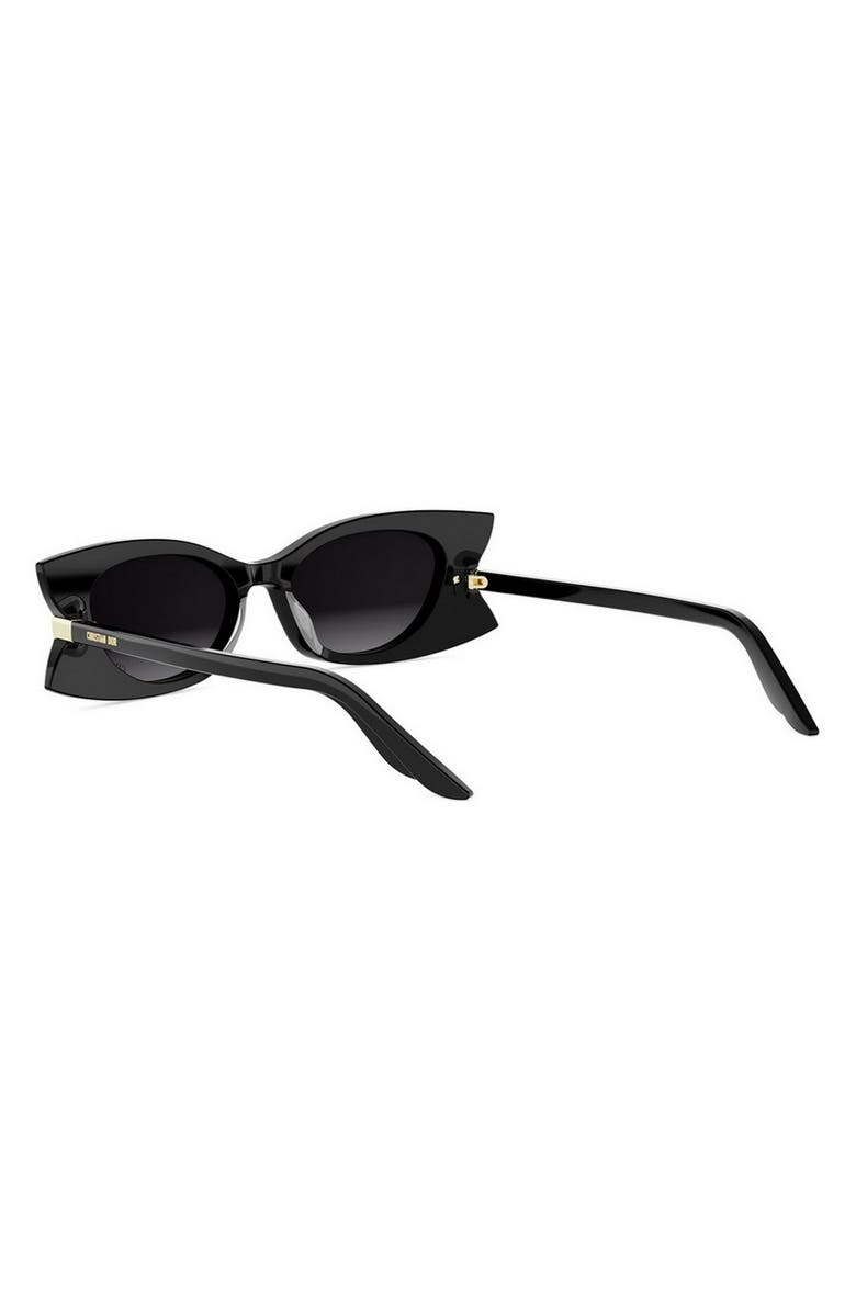 DIOR 'DiorButterfly S2I 52mm Gradient Butterfly Sunglasses, Alternate, color, Shiny Black / Gradient Smoke
