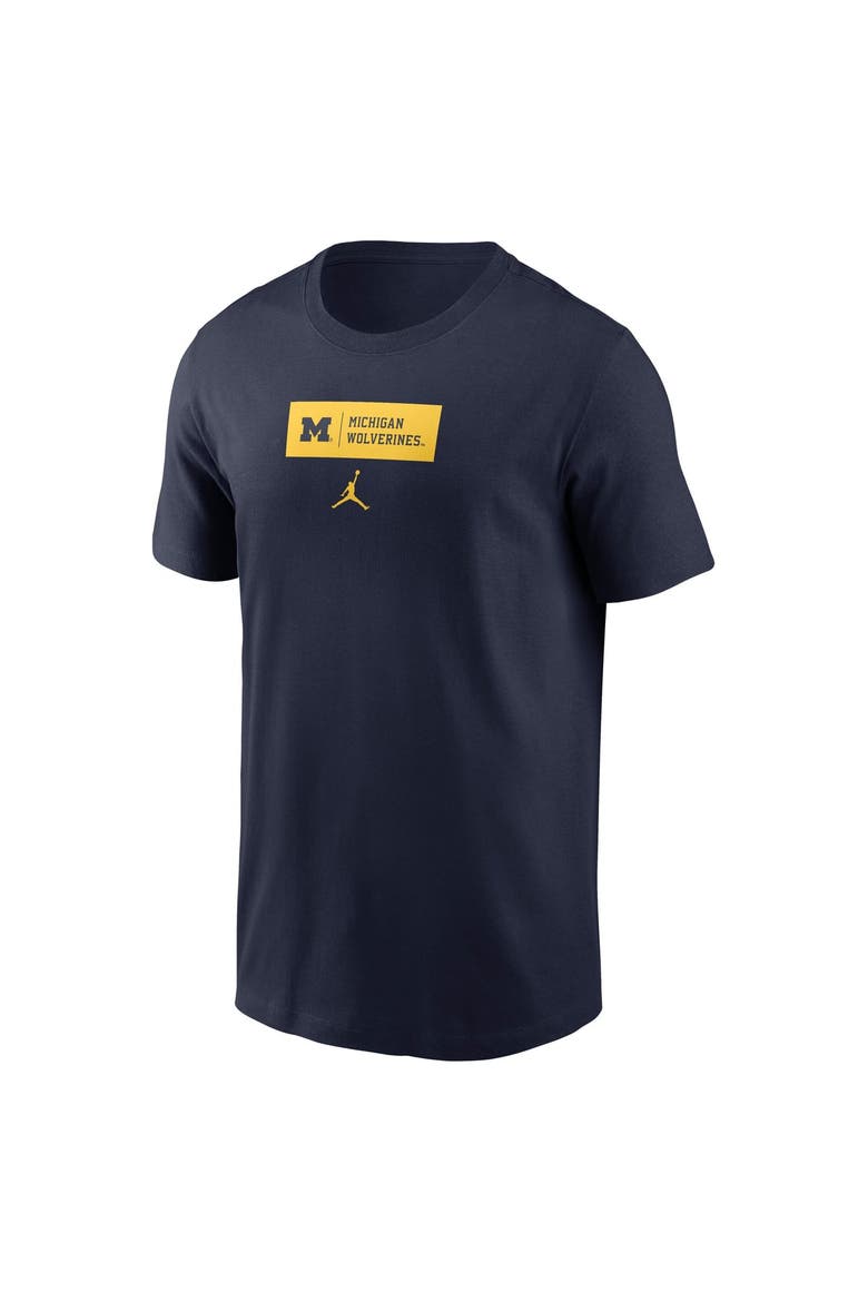 Men's Jordan Brand Navy Michigan Wolverines Primetime Crew T-Shirt, Alternate, color, Navy