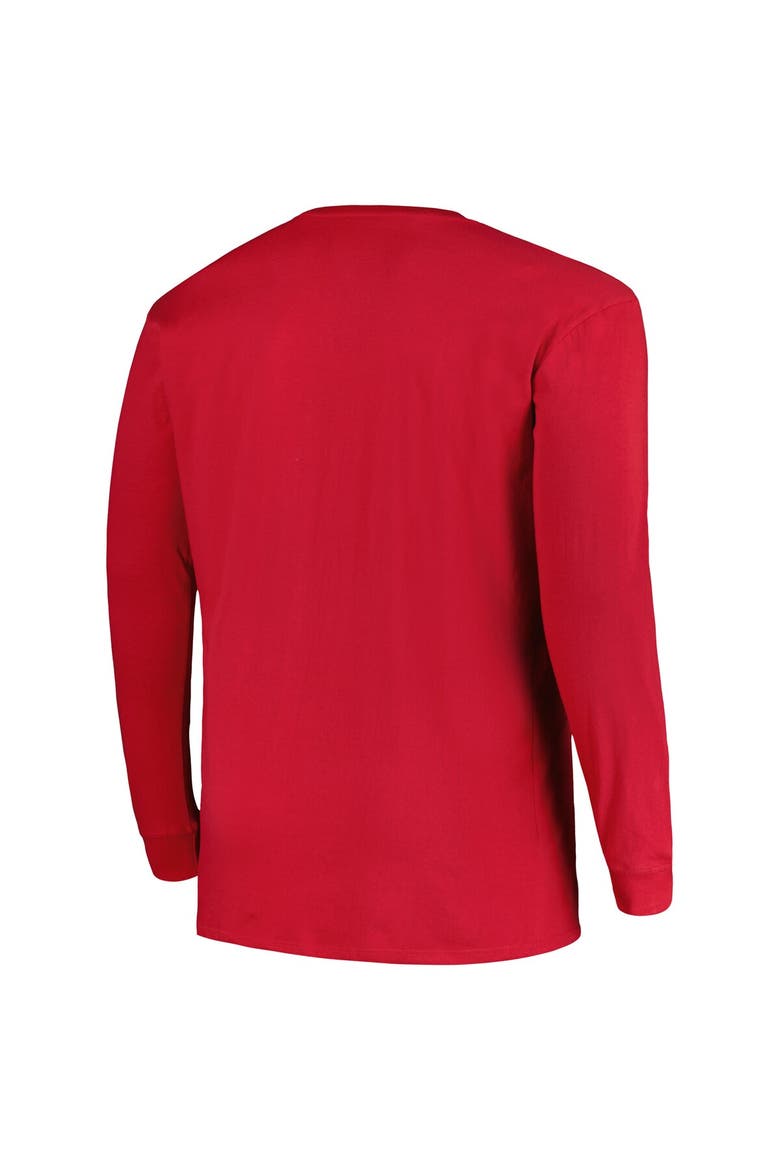 Men's Profile Cardinal Arkansas Razorbacks Big & Tall Two-Hit Graphic Long Sleeve T-Shirt, Alternate, color, Cardinal