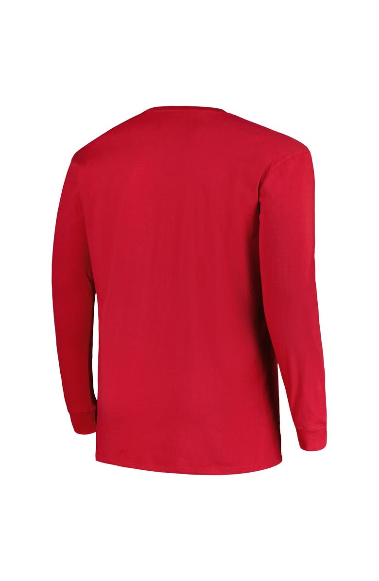 PROFILE Men's Profile Cardinal Arkansas Razorbacks Big & Tall Two-Hit Graphic Long Sleeve T-Shirt, Alternate, color, Cardinal