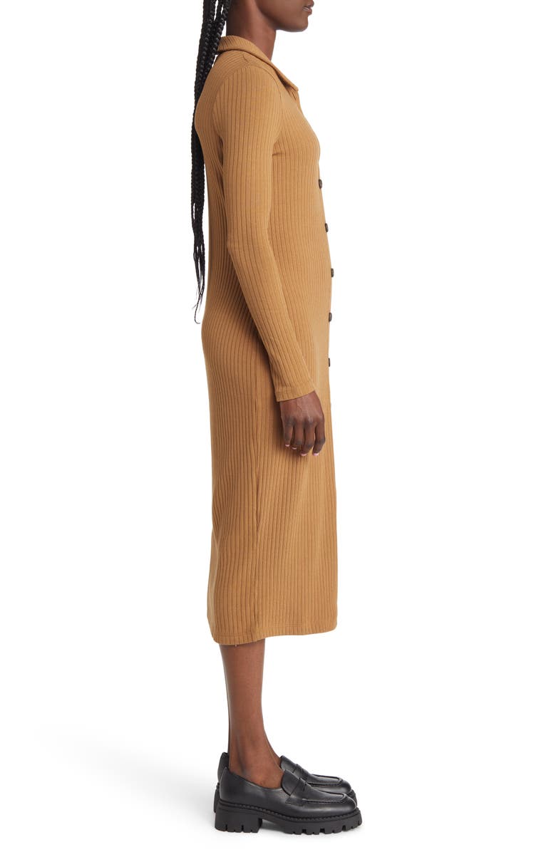 Madewell Long Sleeve Button-Up Midi Shirtdress, Alternate, color,